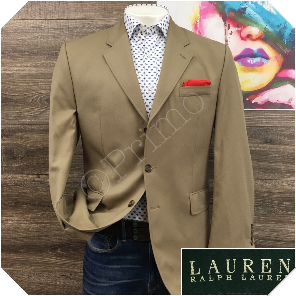 VINTAGE RALPH LAUREN Mens Wool Blazer Sport Coat Casual Jacket Size 42R Suit